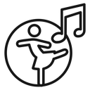 Woman dancing icon