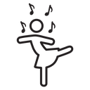 Woman dancing icon
