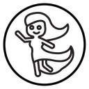 Woman dancing icon