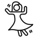 Woman dancing icon