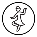 Woman dancing icon