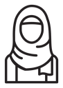 Woman wearing hijab icon