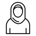 Woman wearing hijab icon