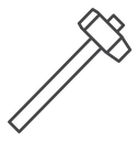 Wooden mallet icon