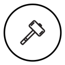 Wooden mallet icon
