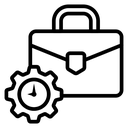 Work Experience Briefcase Clock icon