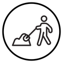 Worker Digging Shovel icon