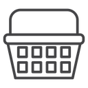 Woven Grid Basket Black Outline icon
