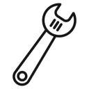 Wrench Black Outline icon