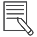 Writing Document Pen Black Outline icon
