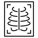 X ray Black Outline icon