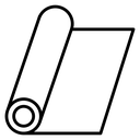 Yoga mat Black Outline icon