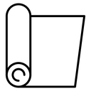 Yoga mat Black Outline icon