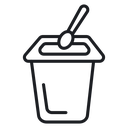 Yogurt container with a spoon 2 icon