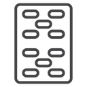 Zigzag Pill Blister Black Outline icon