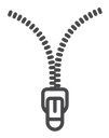 Zip Black Outline icon