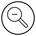Zoom Out Circle Button icon