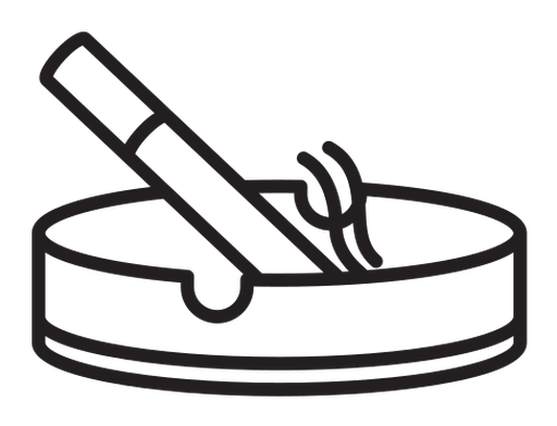 Ash Tray black outline icon