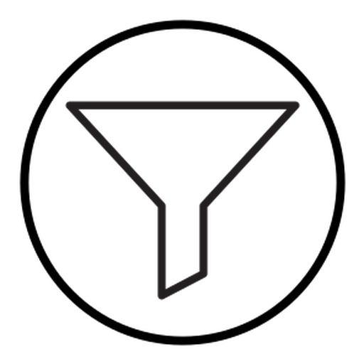 Filter black outline icon
