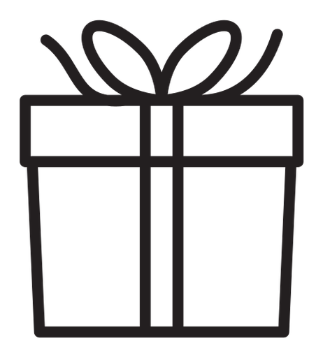 Gift Box black outline icon